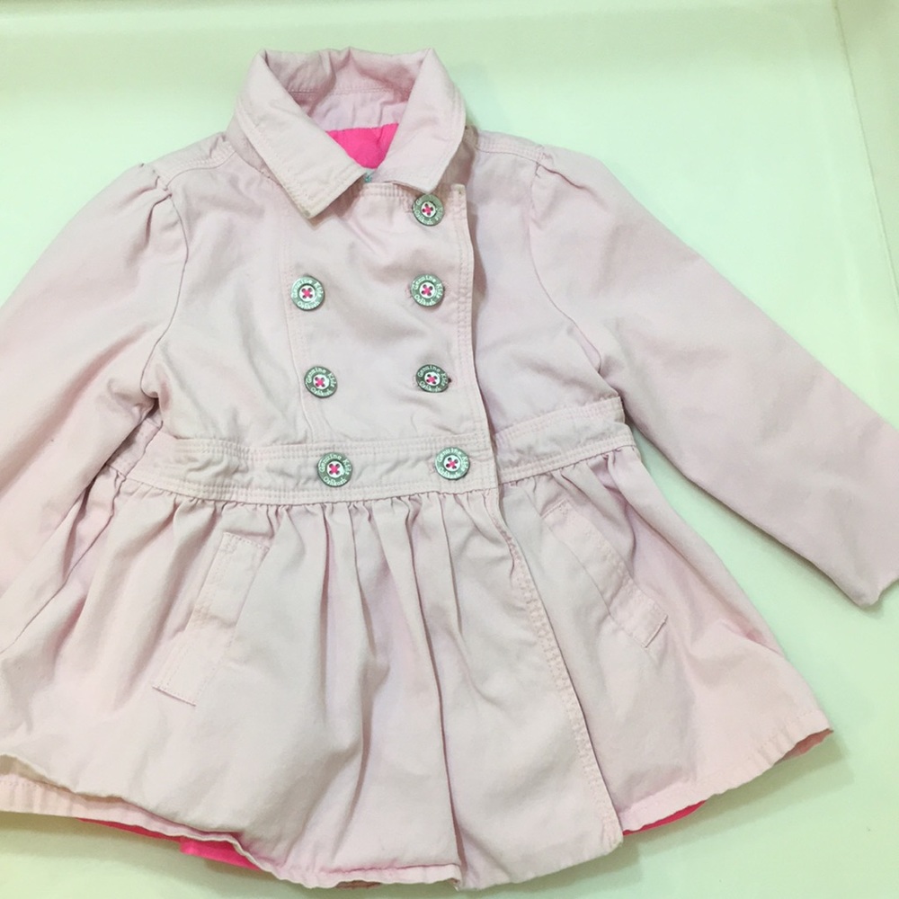 Toddler pink trench coat